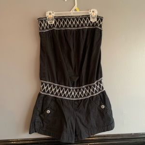 Black romper with white detail